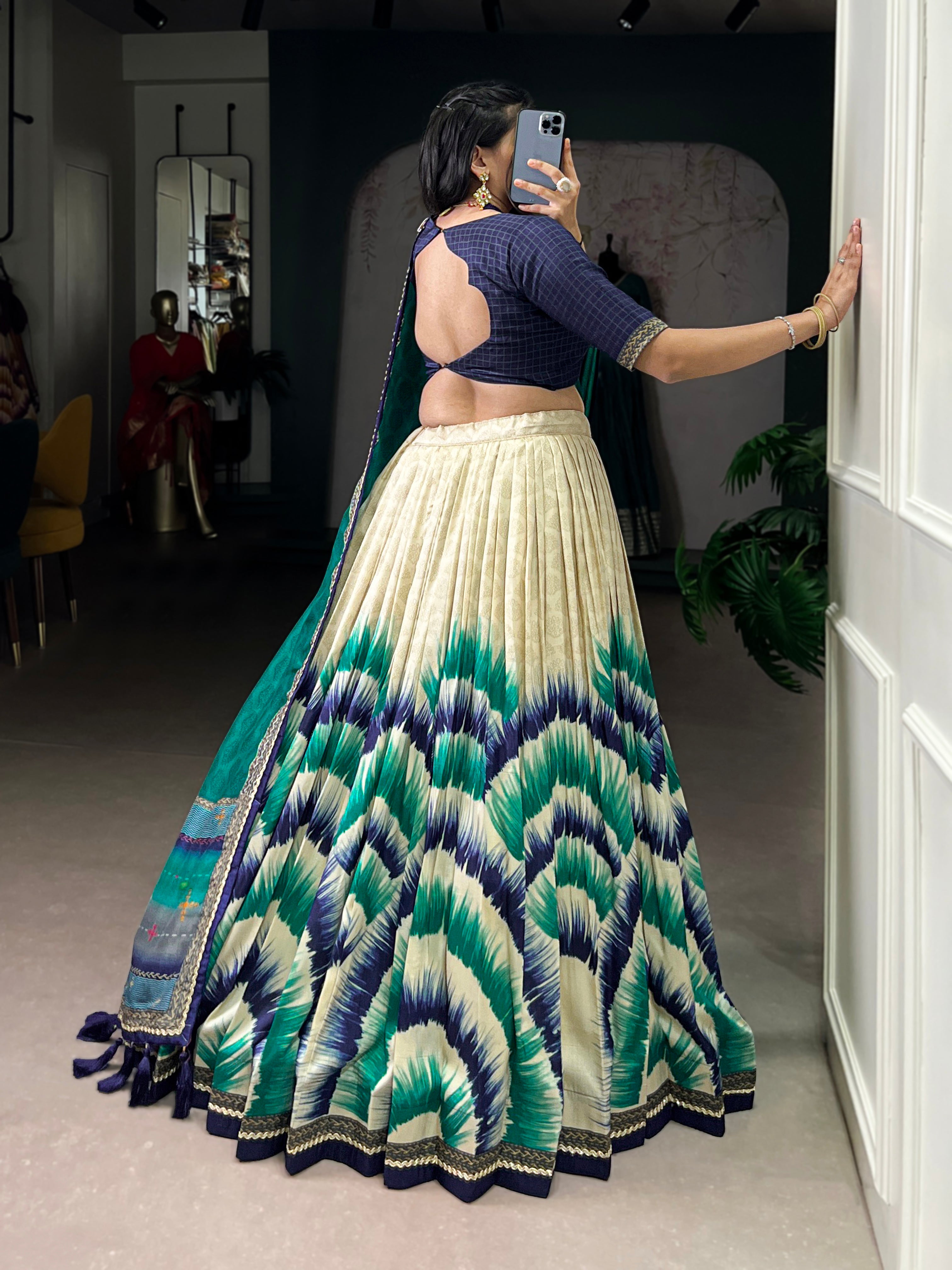 Printed Flared Lehenga Choli with Designer Dupatta.