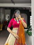 Printed Flared Lehenga Choli with Designer Dupatta.