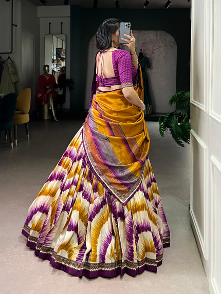 Printed Flared Lehenga Choli with Designer Dupatta.