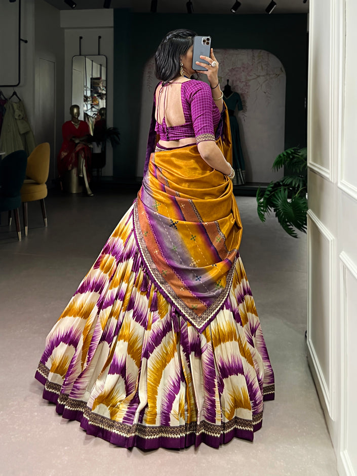 Printed Flared Lehenga Choli with Designer Dupatta.