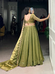 Embroidered Silk Blend Lehenga Choli with Dupatta.