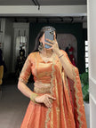 Embroidered Silk Blend Lehenga Choli with Dupatta.