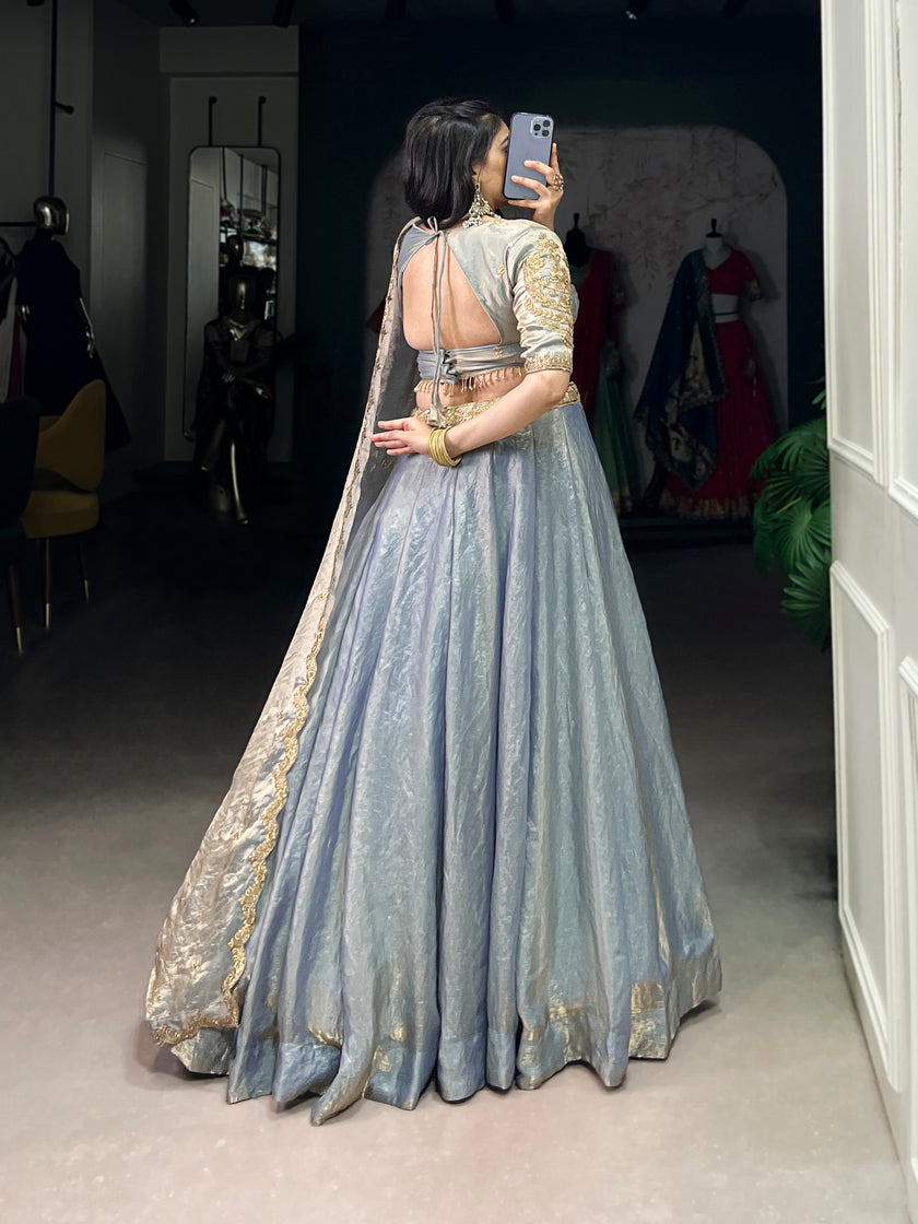 Embroidered Silk Blend Lehenga Choli with Dupatta.