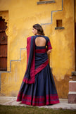 Designer Lehenga Choli with Contrast Border Dupatta.