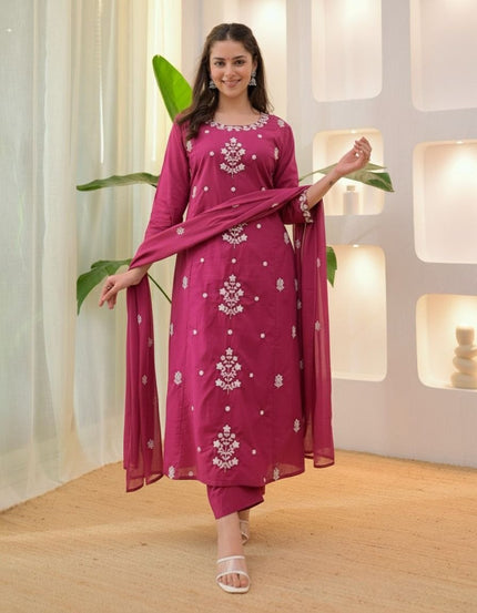 Traditional Embroidery Work Casual Ethnic Wear
