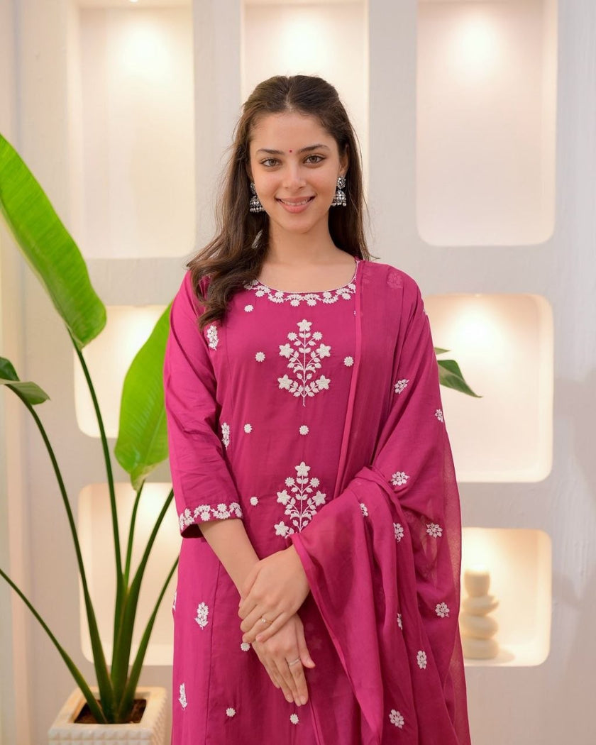 Traditional Embroidery Work Casual Ethnic Wear