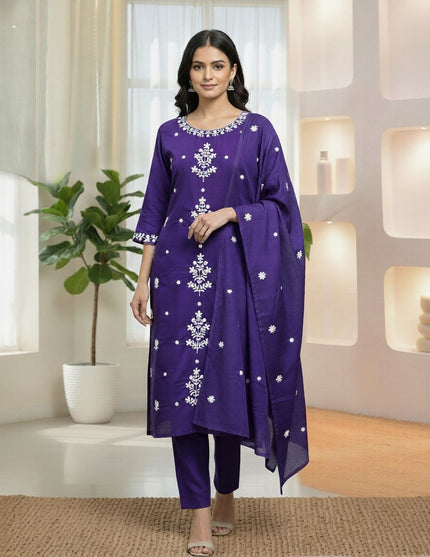 Traditional Embroidery Work Casual Ethnic Wear
