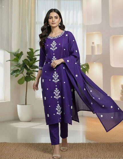 Traditional Embroidery Work Casual Ethnic Wear