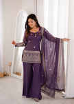 Premium Purple Ethnic Wear with Designer Dupatta Collection.