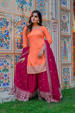 Premium Peach Ethnic Wear with Designer Dupatta Collection.