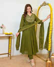 Premium Embroidered Ethnic Suit Set with Matching Dupatta.
