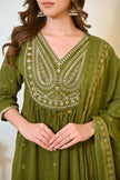 Premium Embroidered Ethnic Suit Set with Matching Dupatta.