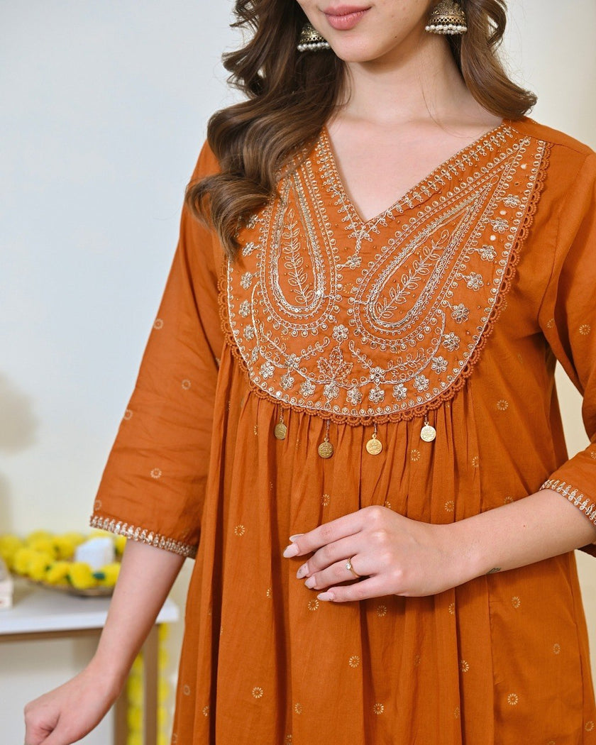 Premium Embroidered Ethnic Suit Set with Matching Dupatta.