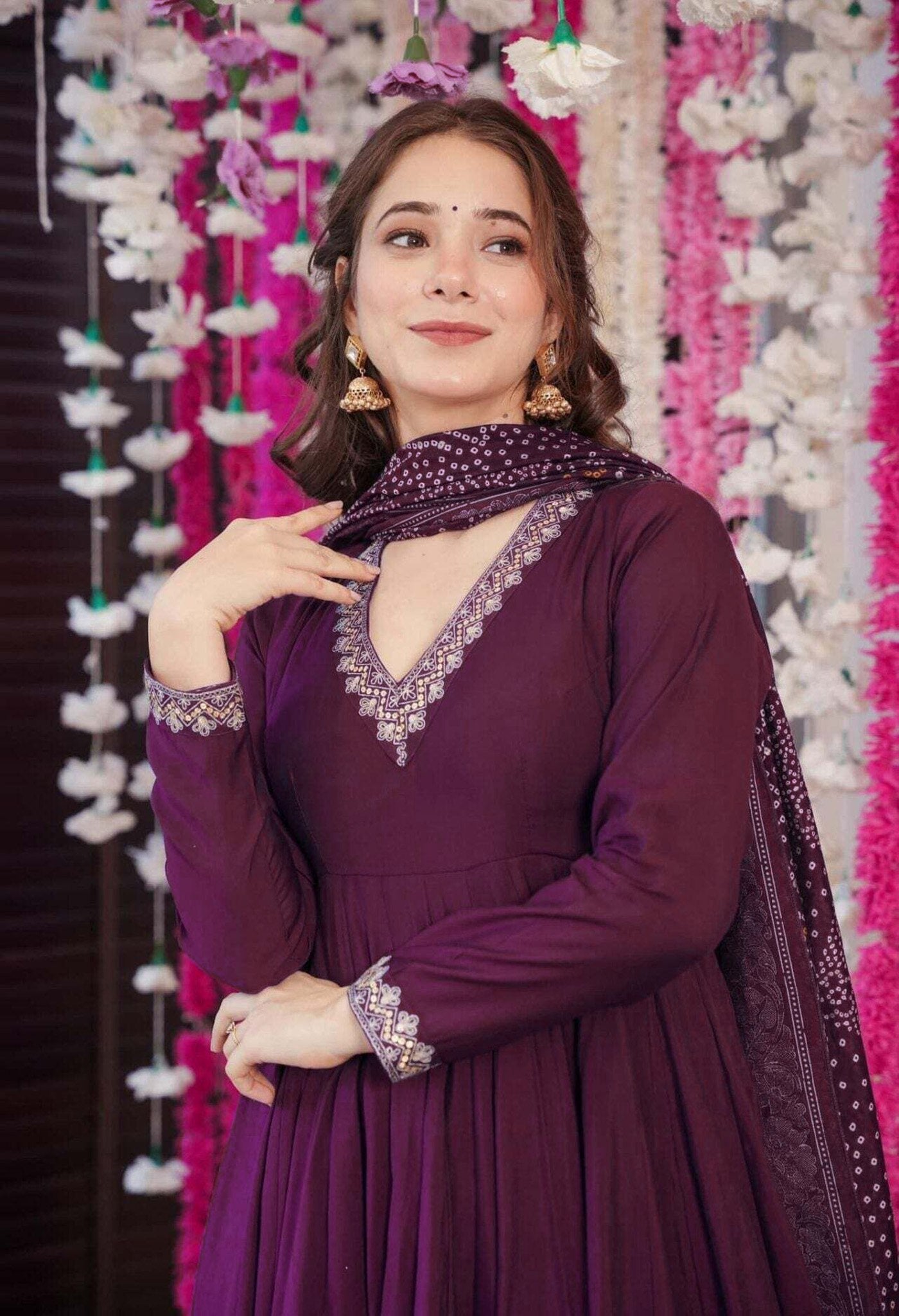 Stylish Ethnic Anarkali Palazzo Dress for Women.