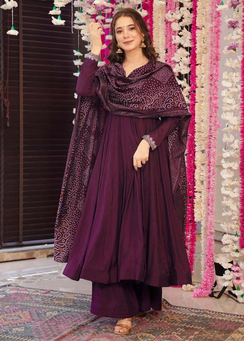 Stylish Ethnic Anarkali Palazzo Dress for Women.