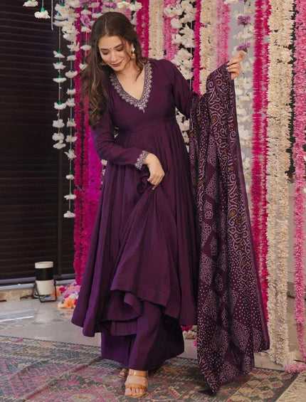 Stylish Ethnic Anarkali Palazzo Dress for Women.