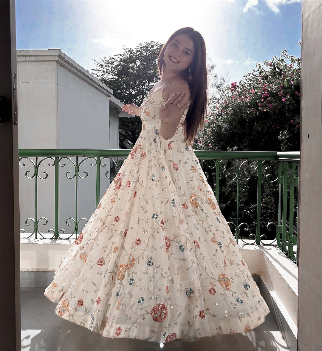 Premium Embroidery Work Anarkali Suit.