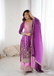 Premium Purple Ethnic Wear with Designer Dupatta Collection.