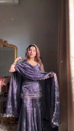 Modern Traditional Sharara Outfit for Festive Fashion.