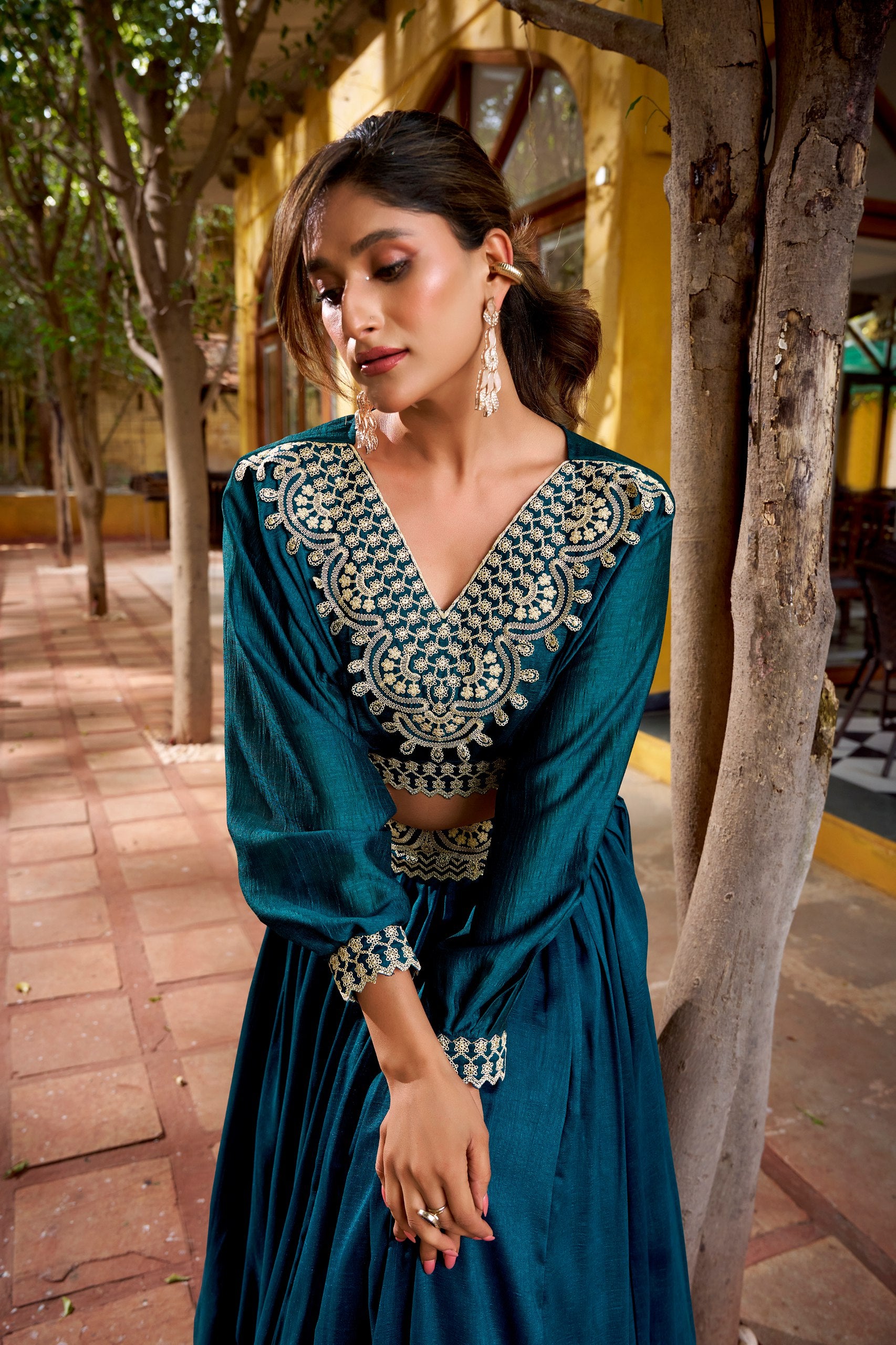 Stylish Crop Top Lehenga Set for Festive Look.