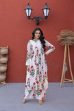 Graceful Floral Kurta Pant Set.