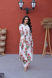 Graceful Floral Kurta Pant Set.