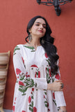 Graceful Floral Kurta Pant Set.