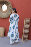 Graceful Floral Kurta Pant Set.