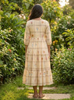 Pastel Floral Checked Maxi Dress.