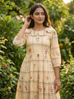 Pastel Floral Checked Maxi Dress.