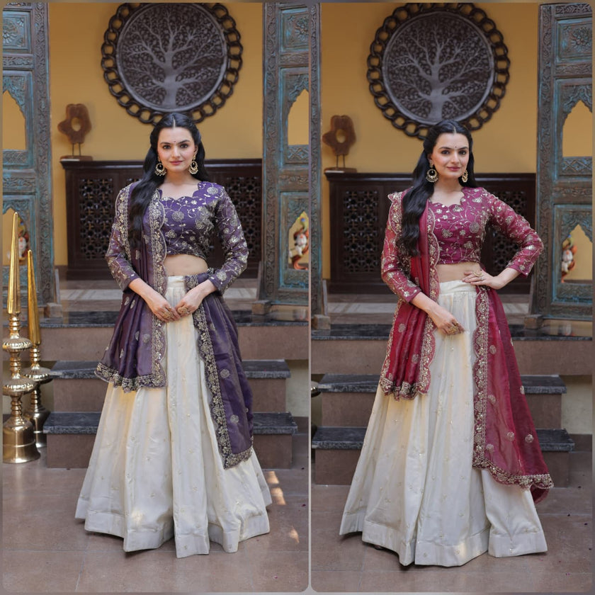 Festive Wear Heavy Embroidered Lehenga Choli.