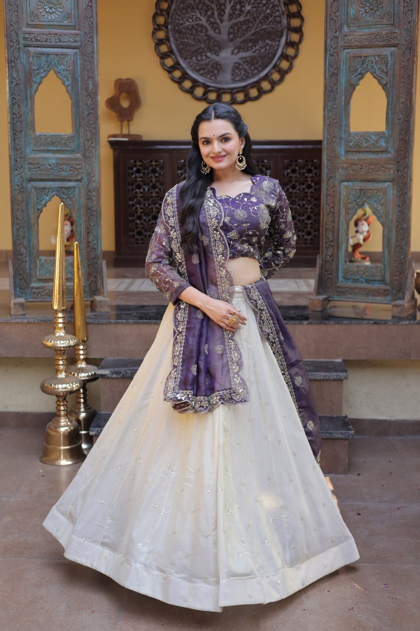 Festive Wear Heavy Embroidered Lehenga Choli.