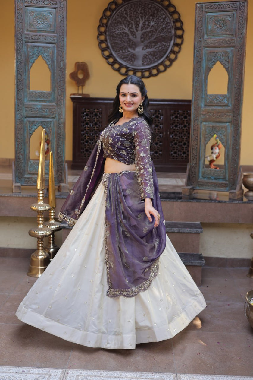 Festive Wear Heavy Embroidered Lehenga Choli.