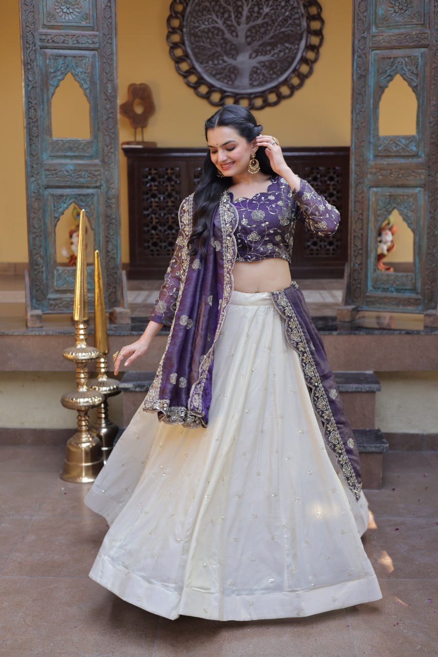 Festive Wear Heavy Embroidered Lehenga Choli.