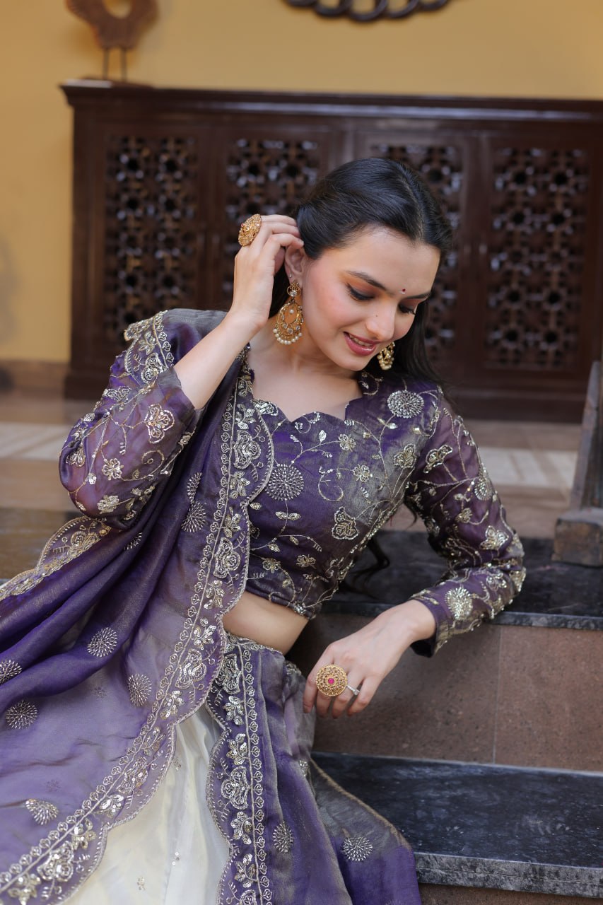 Festive Wear Heavy Embroidered Lehenga Choli.