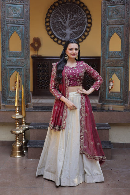 Festive Wear Heavy Embroidered Lehenga Choli.