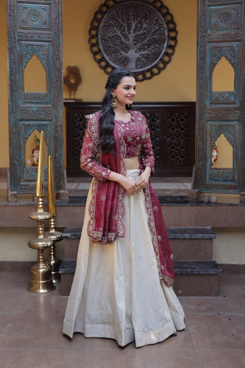 Festive Wear Heavy Embroidered Lehenga Choli.