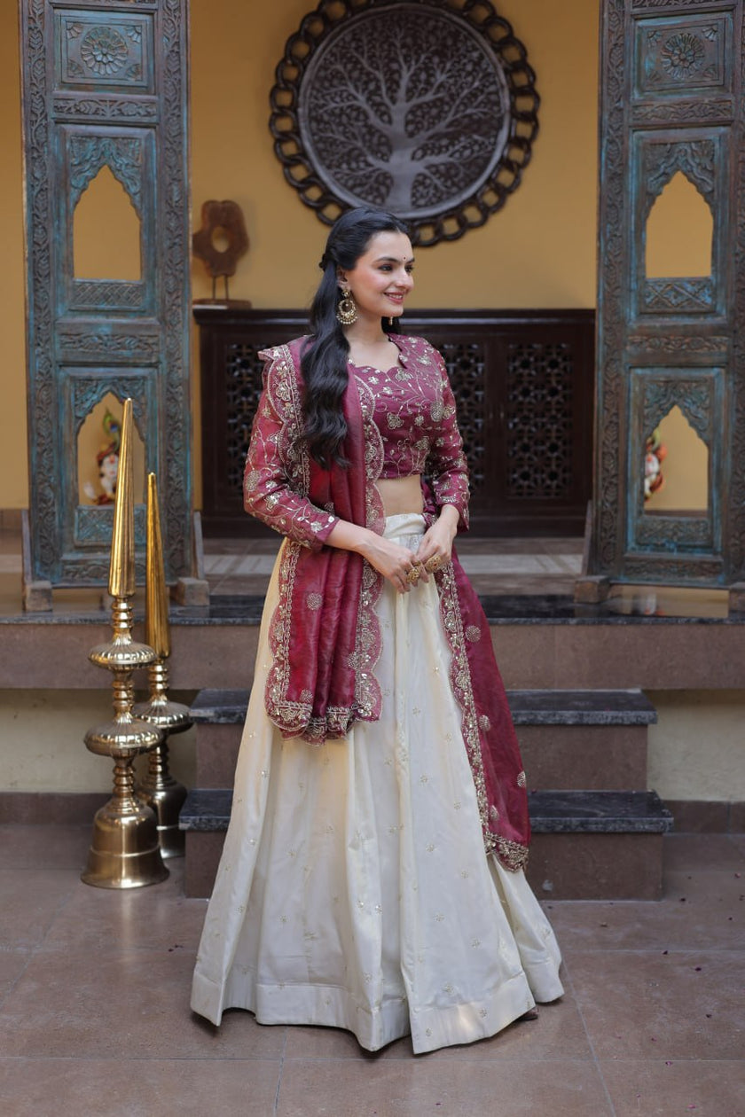 Festive Wear Heavy Embroidered Lehenga Choli.