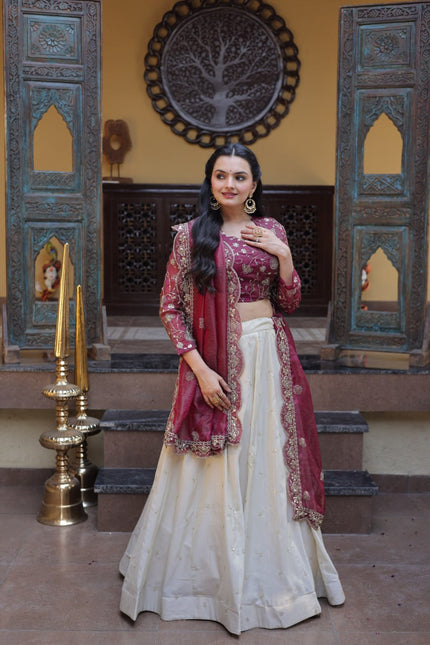 Festive Wear Heavy Embroidered Lehenga Choli.