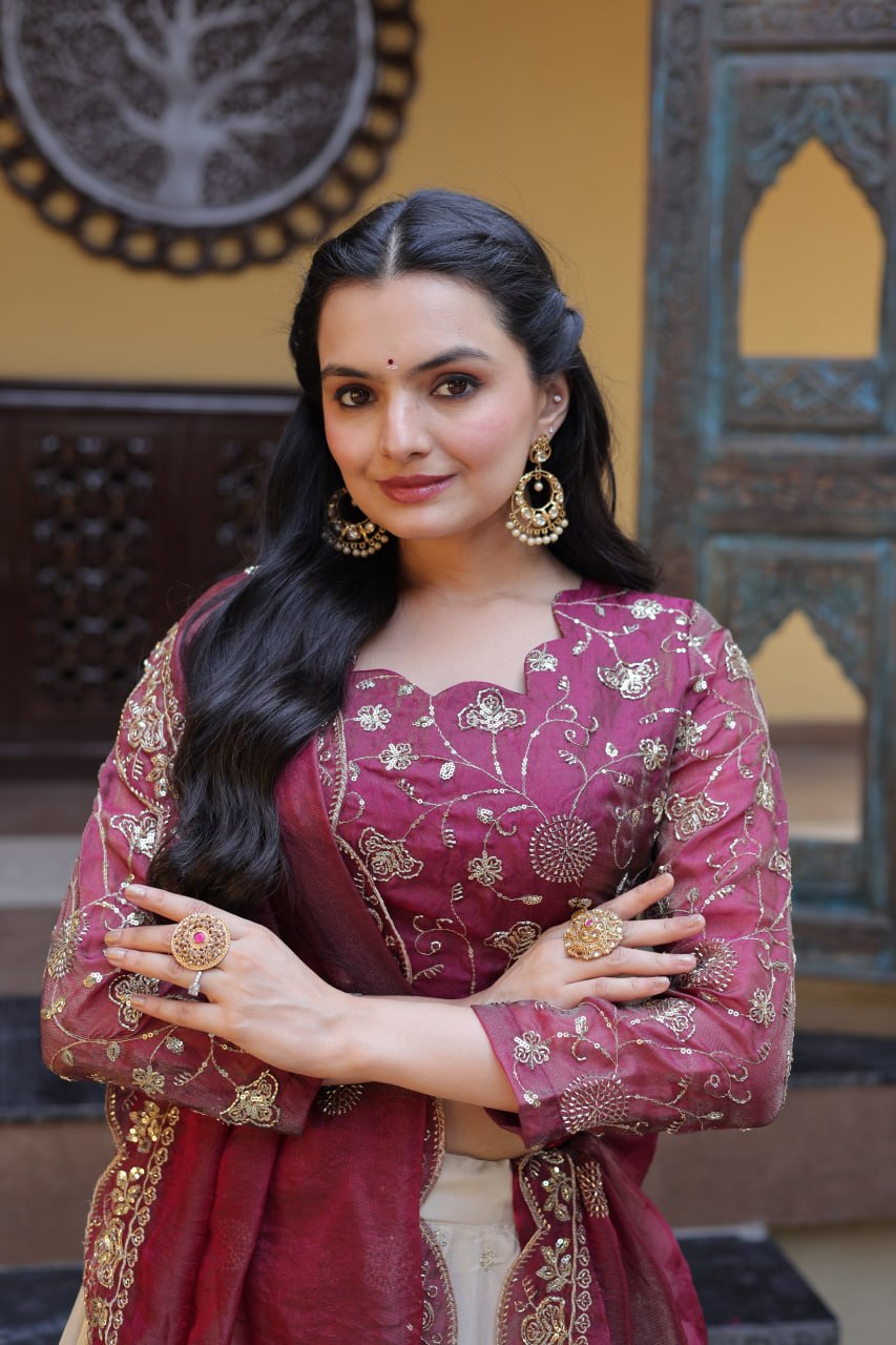 Festive Wear Heavy Embroidered Lehenga Choli.