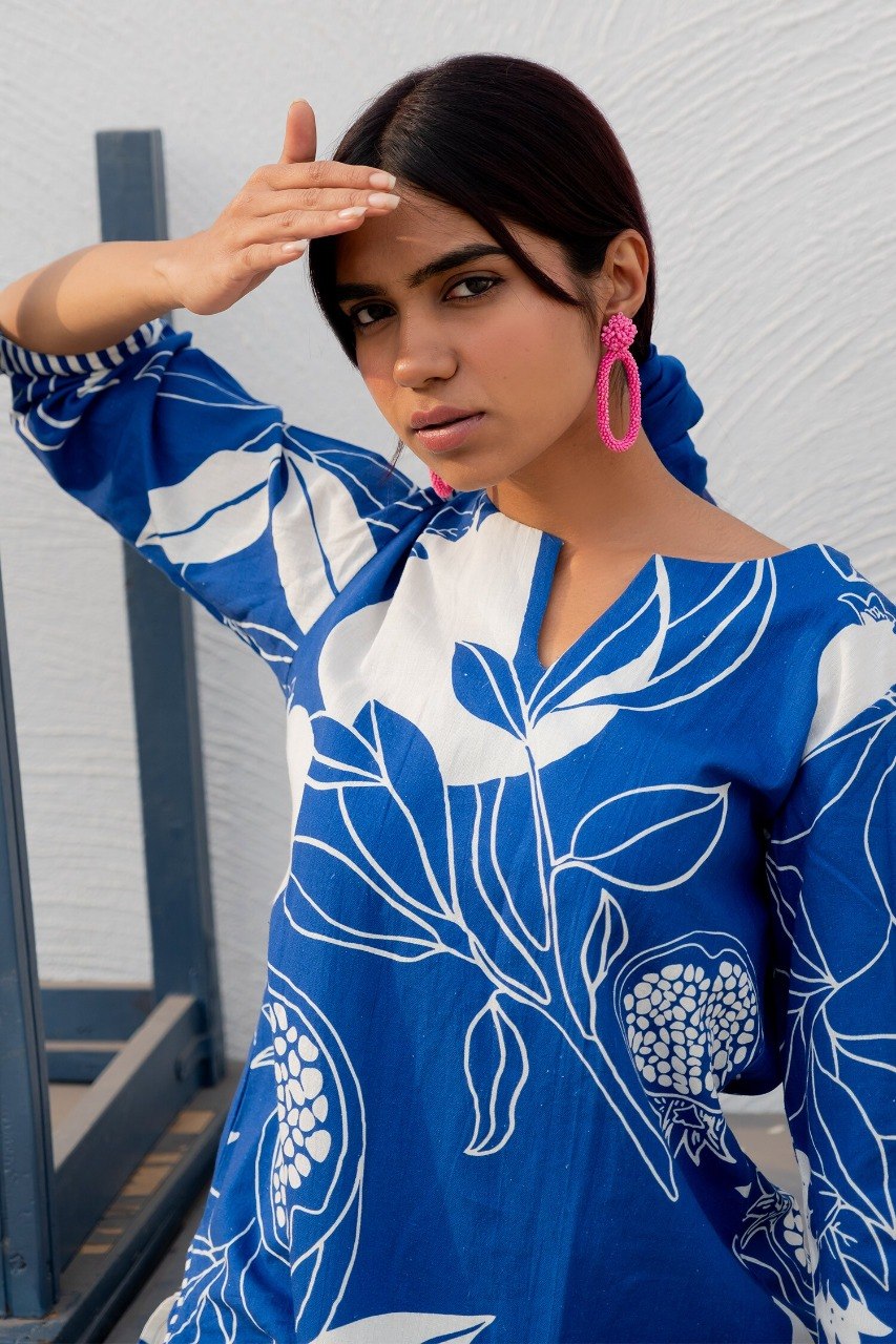Stylish Printed Kurta with Palazzo Pants.