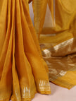 Elegant Cotton Silk Saree with Classic Woven Border.
