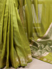 Elegant Cotton Silk Saree with Classic Woven Border.