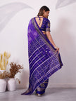 Elegant Printed Saree with Contrast Magenta Pallu