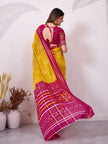 Elegant Printed Saree with Contrast Magenta Pallu
