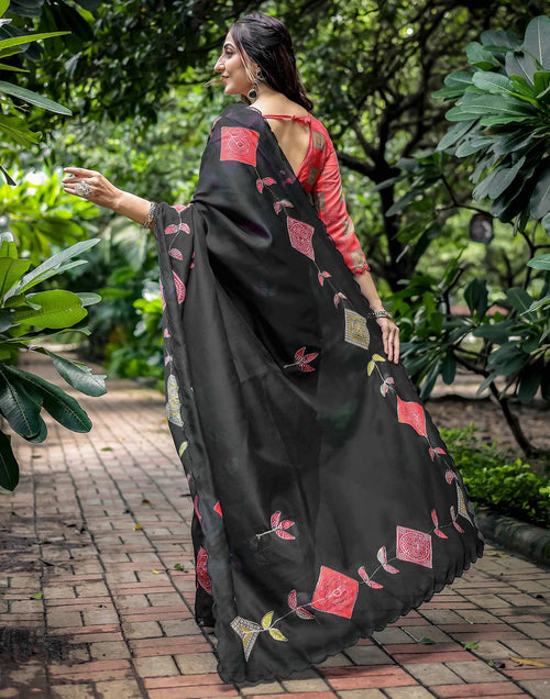 Designer Chiffon Saree with All-Over Print.