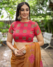 Designer Chiffon Saree with All-Over Print.