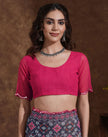 Traditional Printed Saree with Elegant Border for Daily & Festive Wear.