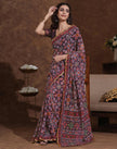 Traditional Printed Saree with Elegant Border for Daily & Festive Wear.