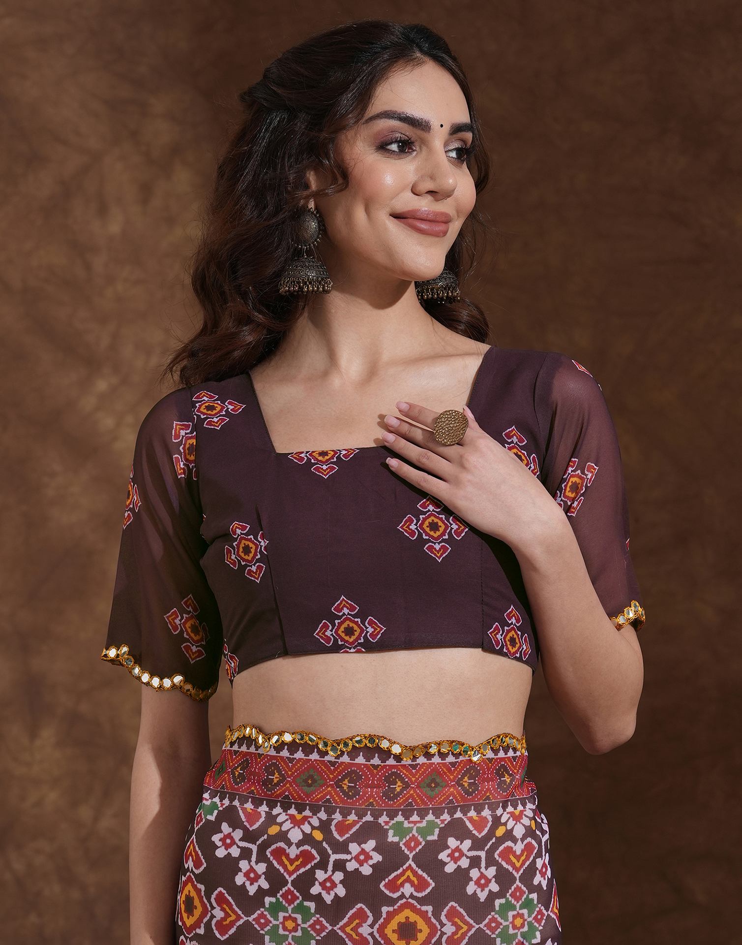Traditional Printed Saree with Elegant Border for Daily & Festive Wear.